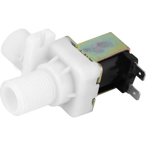 Kunststoff-Magnetventil, rechtwinkliger Wassereinlass-Durchflussschalter G1/4 Zoll NC für Wasserspender, AC 220–240 V (1/5)