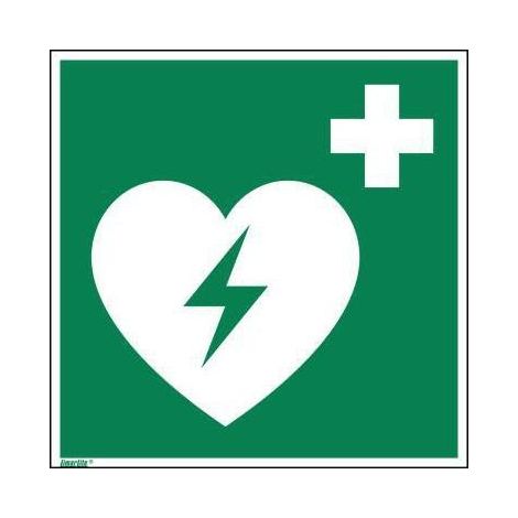 Hinweisschild 20 x 20 cm (B x H) E010 Automatisierter externer Defibrillator Hart-PVC