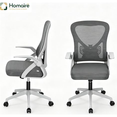 Grauer Stuhl mit grauen Armlehnen 47 x 42 x 111,5 cm HOMAIRE (1/5)