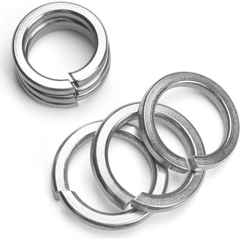 Rondelles de Sécurité Fendues en Acier Inoxydable M6, 10 Pièces Rondelle Autobloquante Rondelles Ressort Inox 304, Rondelle de Blocage Frein Ressort Grower, pour Vis Ecrou Boulon (1/5)