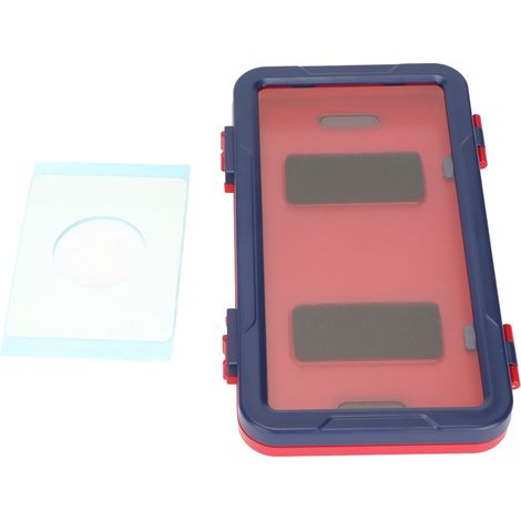 Wasserdichter Dusch-Handyhalter, 360° drehbar, Wandmontage, hohe Empfindlichkeit, für Badezimmer (blau). (1/5)