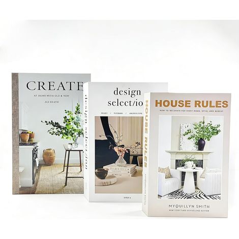 3 Pièces Livres Decoration Maison, Livre Decoration D'Interieur (A) (1/5)