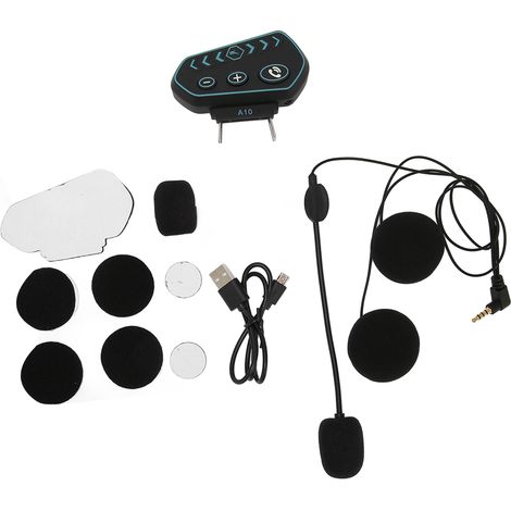 Écouteurs Bluetooth 5.0 étanches pour casque de moto, musique stéréo, appels mains libres, GPS et réduction du bruit pour le vélo et la moto