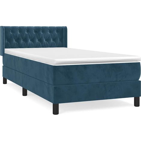 Maison Exclusive - Cama box spring con colchón terciopelo azul os (1/5)