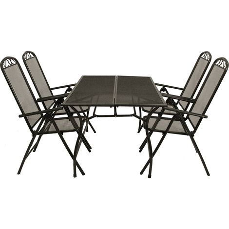 Garnitur CLASSIC 5-teilig, Streckmetall anthrazit (1/5)