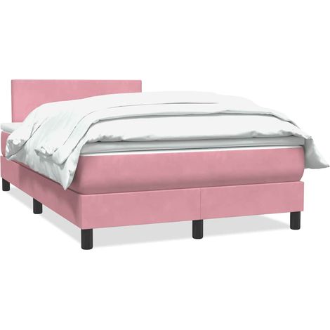 Maison Exclusive - Giroletto a Molle con Materasso Rosa 120x210 cm in Velluto