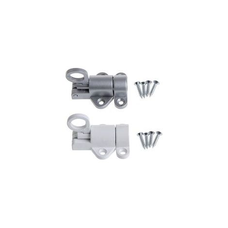 Set federbelastete Aluminium-Sicherheitsschlösser für Schubladen, Fenster oder Türen (silbergrau) - Crezuo