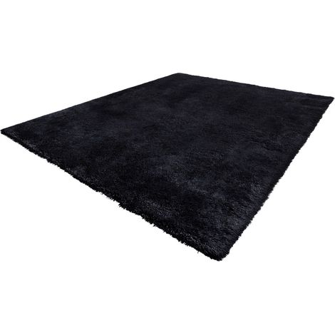 Tapis Doux en Peluche 244x305cm Tapis Shag Furry pour Salon et Chambre Décor Moderne Antidérapant Noir robuste et fiable (1/5)