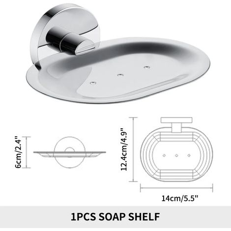 Porte-savon en métal doré (A1) - Accessoires de cuisine et de salle de bain - Distributeur de savon mural - Porte-savon avec porte-savon en verre - Métal doré (1/5)