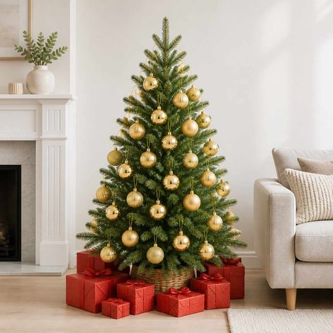 Set di Palline di Natale 75 pz Oro 6 cm Polistirolo vidaXL (1/5)