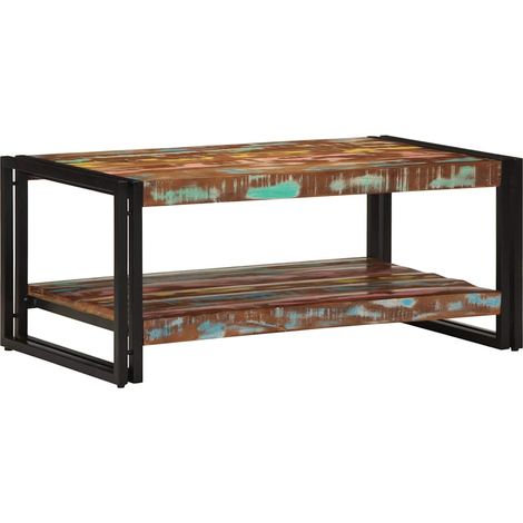 Maison Exclusive - Tavolino Salotto Multicolore 90x50x38cm Legno Massello Recupero