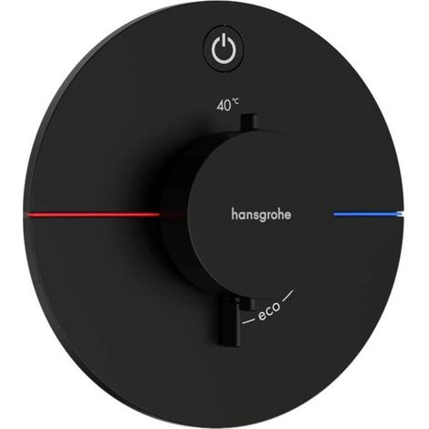 Hansgrohe ShowerSelect Comfort - Miscelatore termostatico ad incasso, nero opaco 15553670 (1/3)