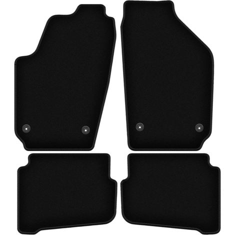 Tapis de sol en velours noir BASIC pour : Seat Ibiza III 6L à hayon (2002-2008)