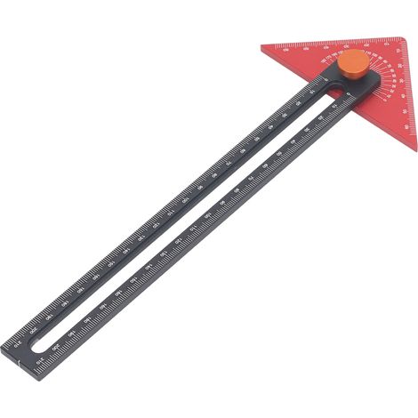 Règle d'établi bois aluminium échelle impériale métrique 180 degrés traçage (1/5)