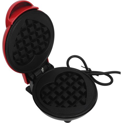 Waffeleisen aus roter Aluminiumlegierung mit Antihaftbeschichtung für Frühstückssandwiches, EU-Stecker 220 V (1/5)