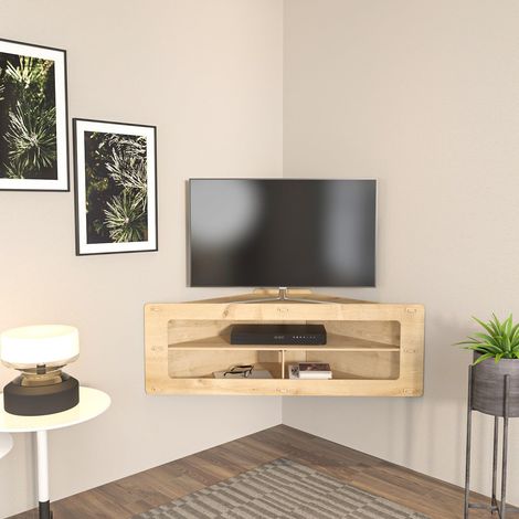Support TV, mélamine, chêne, Taille Unique (1/5)