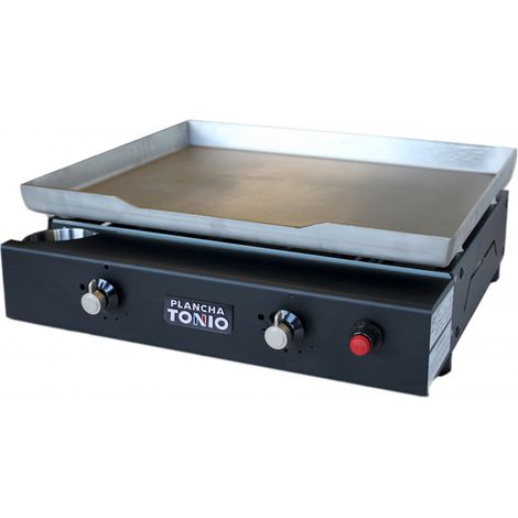 Plancha Tonio - Plancha gaz professionnelle 2 feux Lagos - Inox - Pour 6 à 12 personnes