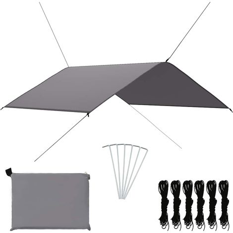 vidaXL Lona de exterior gris 4x4 m (1/5)
