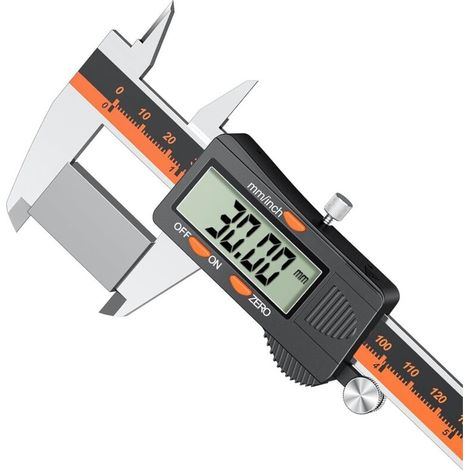 Digitaler Messschieber, 150 mm elektronischer Mikrometer-Messschieber, Messwerkzeug mit Millimeter/Zoll-Umrechnung, hohe Präzision
