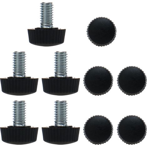 Lot de 10 pieds de nivellement M6 x 10 x 16 mm, réglables et protecteurs de sol pour meubles, armoires, tables et chaises.