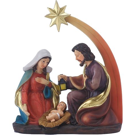 Ornement de scène de la nativité, cadeaux religieux pour la famille, décoration polyvalente pour les amis (1/5)