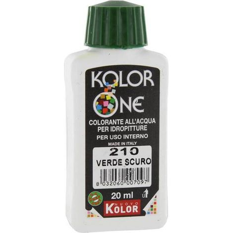 12 x COLORANTE KOLOR ONE 20 ML VERDE SCURO 210