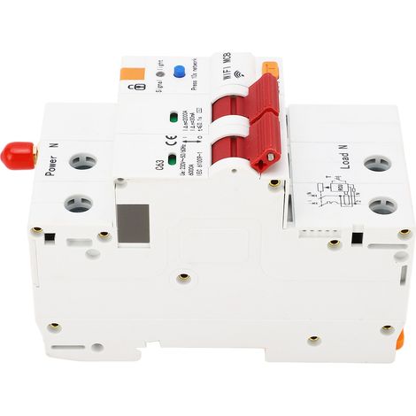 Disjoncteur Automatique Différentiel Intelligent WiFi 2P AC230V 63A Rail DIN Télécommande Protection Électrique (1/5)