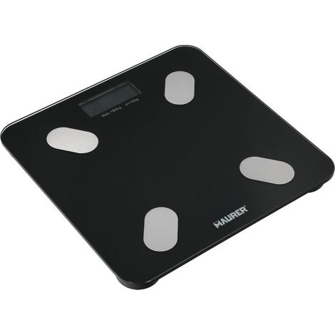 MAURER bascula baño inteligente bluetooth , Báscula Inteligente Bluetooth- Capacidad: 5 kg-180 kg (396 libras)- División: 0,1 kg- Dimensiones del producto: 280 x (1/5)