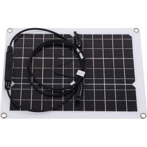 Kit panneau solaire flexible 15W, sans batterie, chargeur nomade étanche pour camping-car, van, bateau, randonnée, monocristallin léger, résistant aux intempéries, 12V USB. (1/5)