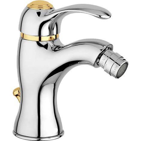 Monomando bidé color cromo-oro con desagüe 1"1/4 Paffoni Flavia FA135CO  Cromo / Dorado - FLAVIA