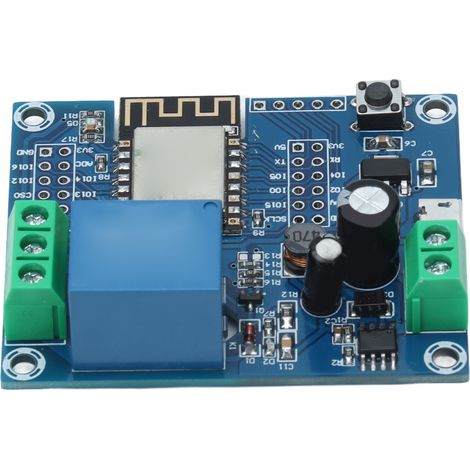 Module relais 1 voie ESP8266 commande WIFI carte dev ESP‑12F avec connecteurs broches (1/5)