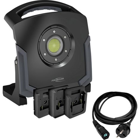 Ansmann 1600-0715 Hybrid Arbeitsleuchte WL60W 18V COB LED, Akkubetriebenes LED-Leuchtmittel Strahler