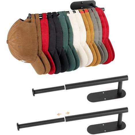 Porta cappelli, asciugamani e sciarpe regolabile da parete (1/5)