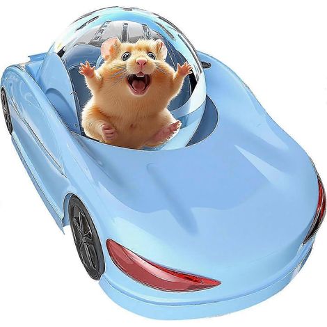 Balle de course pour hamsters, balle de fitness interactive pour hamsters, roue de sport pour hamsters, jouet à rouler pour hamsters, gerbilles et souris (bleu). (1/5)
