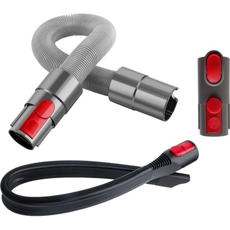 3 Pièces Accessoires pour Aspirateur, Rallonge Tuyau Extensible + Suceur Plat Flexible Long + Adaptateur, Kit d'adaptateurs pour tuyaux flexibles pour aspirateurs V7, V8, V10, V11 (1/5)