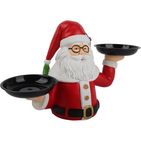 Weihnachtsmann-Süßigkeitenhalter, Weihnachtsmann-Tablett, Obstschalenständer, Kunststoff-Aufbewahrungsständer für Partys und Snacks (1/5)