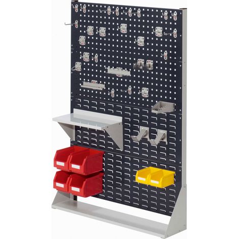 Kappes ®RasterPlan Stellwände einseitig Größe 4 - 2x Lochplatten 2x Schlitzplatten 1x Zubehörsortiment 37-teilig Anthrazitgrau RAL 7016