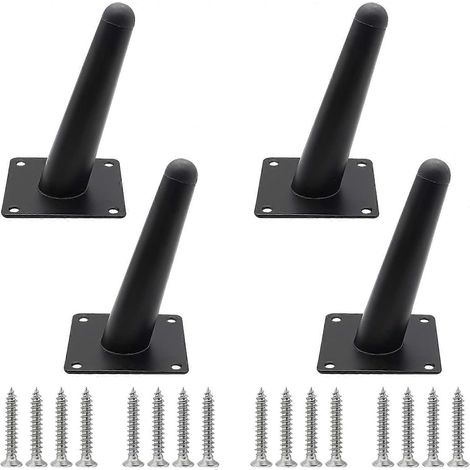 Pieds de meuble réglables de 30 cm (12 pouces), pieds de meubles inclinés, ensemble de 4 pièces dorés pieds de canapé médiévaux, pieds de table basse robustes pieds de chaise fuselés de 10 cm (4 pou (1/5)