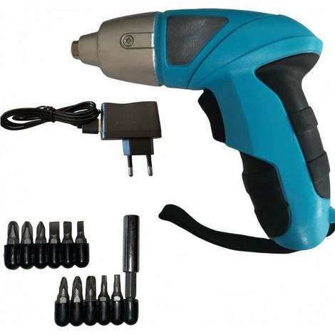 Trapano Avvitatore a Batteria al Litio 4,8V 2000mAh 14 Accessori 6.35mm VP10104