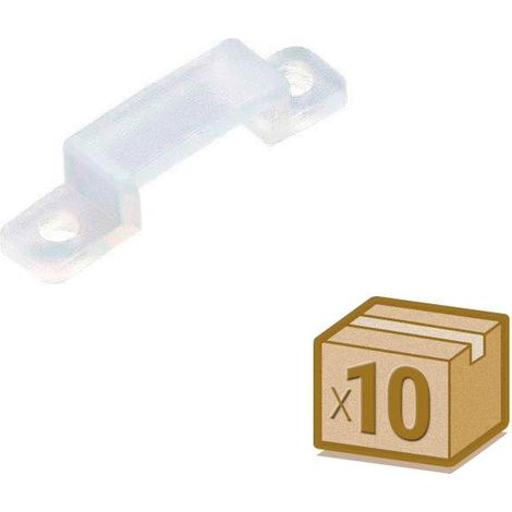 10x grapas 13mm silicona para tira led