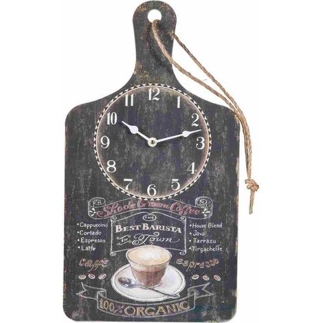 Reloj de pared de madera negro 26x48x2 (1/3)