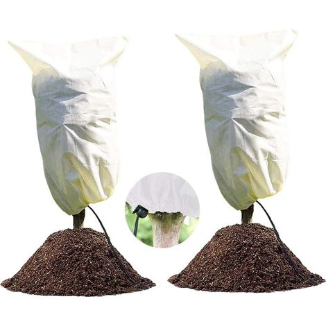 Lot de 2 Voile Hivernage Plante Exterieur 100 x 80cm,Housse Protection Plantes en Pot Contre Le Froid et Le Gel,Bâche pour Olivier Palmier Citronnier (1/5)