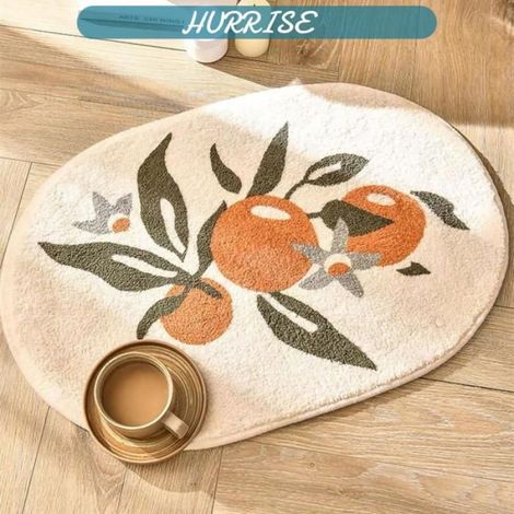 Tapis De Salle De Bain - Absorbant Eau - Motif Floral - Polyester - 200 G - Pour Salle De Bain Chambre Cuisine Salon - 1 Pièce (1/5)