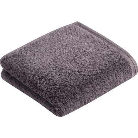 Asciugamano VEGAN LIFE Gr. 50x100cm grigio scuro 100% cotone BIO ca.580 g/m