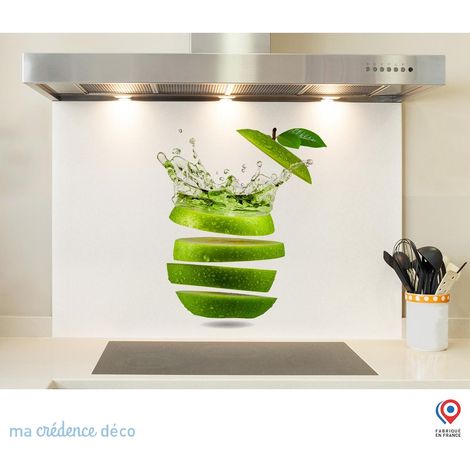 Fond de hotte : Pomme découpée - Verre trempé - 70 cm - 60 cm (1/5)