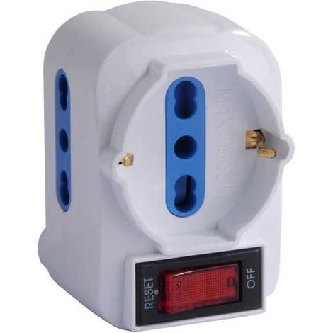 Adaptador triple Schuko Int Blanco Syntesy 08832