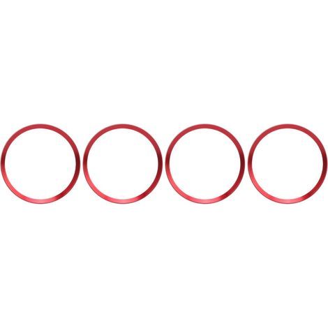 Jeffergarden Garniture de moyeu central de roue de voiture, couvercle décoratif rouge de remplacement pour Honda Civic 10e génération 2016 – 2019 4 pièces (1/5)