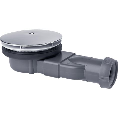 Wirquin – Bonde de douche slim D 90mm pour receveurs extra-plats – Débit 33,6 L/min – Membrane et dôme en ABS gris – Encombrement réduit 40mm