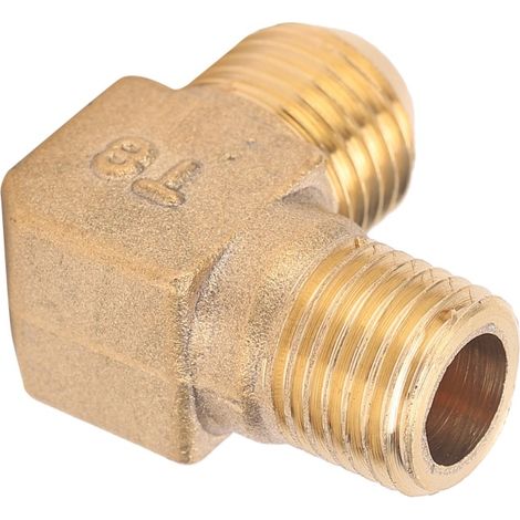 Coude à angle droit en laiton pour compresseur d'air, adaptateur fileté à 90°, 13 x 14 mm (1/5)