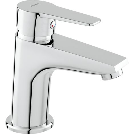 Grifo de lavabo independiente Ritto, tapón de plástico con sistema de clic-clac, cromado. (1/2)